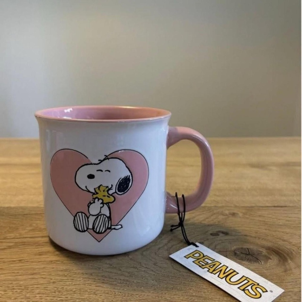 Peanuts Mug Collectible “BFF” Snoopy & Woodstock Pink Heart 2024,Brand New